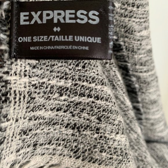 Express Black/White Fringed Cardigan - Picture 5 of 5